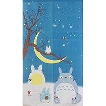 Amazon.co.jp: セルヴァン となりのトトロ のれん トトロ夏の色